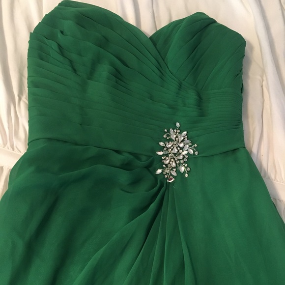 Hunter green bridesmaid dress - Picture 1 of 5